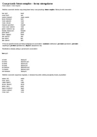 Czas przyszły futuro semplice, formy nieregularne - wykład