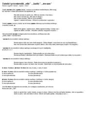 Zaimki i przymiotniki nikt , każdy, ten sam - wykład