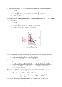 Sprawdzenie naprężeń normalnych - omówienie
