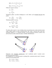 Wyznaczenie przemieszczeń w układzie statycznie wyznaczalnym - omówienie