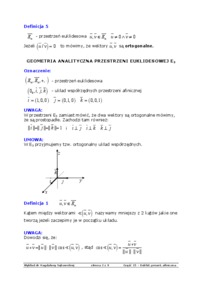 euklidesowa przestrzeń wektorowa - omówienie