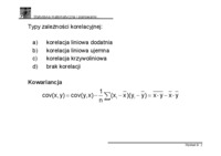 Metody analizy współzależności - wykład 7