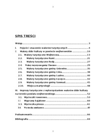 Wykorzystanie walorów dóbr kultury materialnej i niematerial