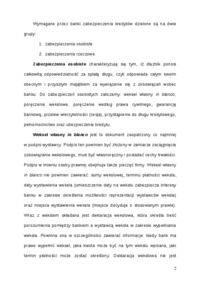 zabezpieczenia osobiste kredytów - wykład