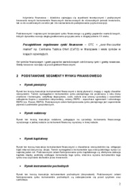 Rynki finansowe - wykład