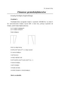 Finanse Przedsiębiorstw  - Przedsiębiorstwo