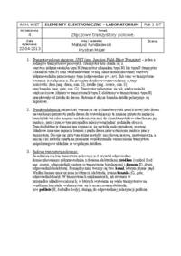 Złączowe tranzystory polowe