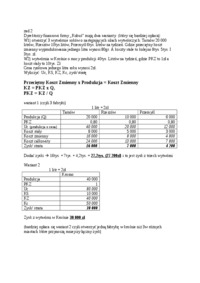 Przykładowe zadania z mikroekonomii