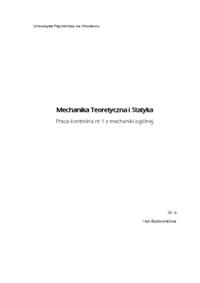praca-kontrolna-1-z-mechaniki-ogolnej