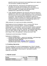 odpady komunalne, plus obliczenia, laboratorium