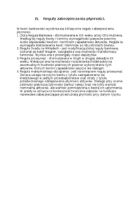 Reguły zabezpieczania płynności