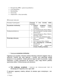 Koncepcje zarządzania -opracowanie