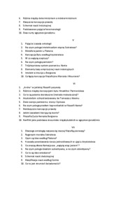 Filozofia - pytania egzaminacyjne