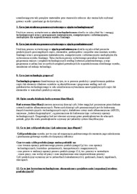 Zarządzanie produkcją - opracowanie pytań