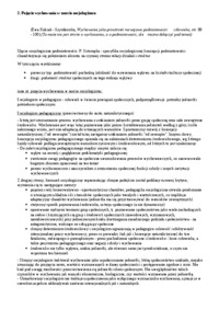 Teoretyczne podstawy wychowania - kolokwium