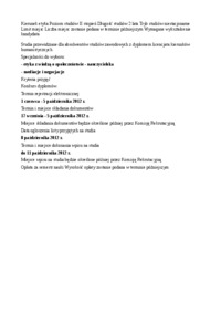 Kryteria przyjęć II stopnia, etyka, niestacjonarne, Uniwersytet Pedagogiczny, Kraków