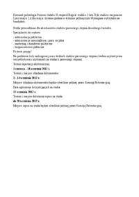 Kryteria przyjęć II stopnia, politologia, Uniwersytet Pedagogiczny, Kraków