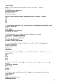 Egzamin licencjacki z biologii - pytania