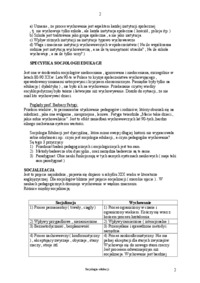 Socjologia Edukacji - wykłady i ćwiczenia