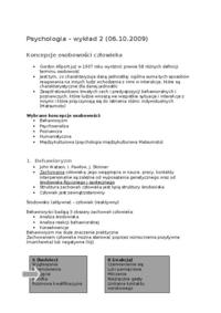 Psychologia komplet wykładów