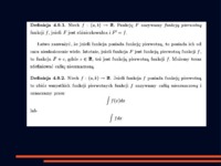 Całka nieoznaczona i oznaczona