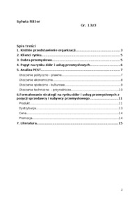 Projekt marketing przemysłowy