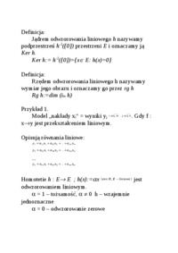 Przekształcenia liniowe
