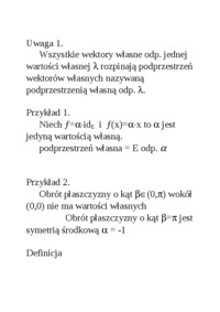 Wektory i własności własne