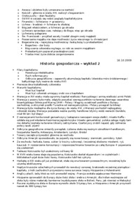 wykłady historia gospodarcza dr.Z Janeczek