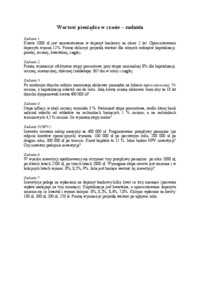 Zadania - 1wartośc pieniędza w czasie