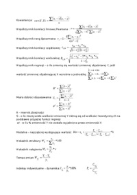 wzory pierwsze kolokwium