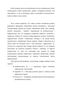 Kryteria lokalizacji centrów dystrybucji