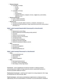 Inwestycje - klasyfikacja