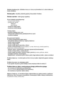 Badania marketingowe wykład - rodzaje