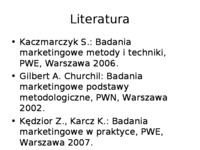 Badania marketingowe prezentacja - konkurencja