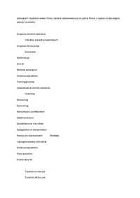 Plan rozwoju pracownika - wykład