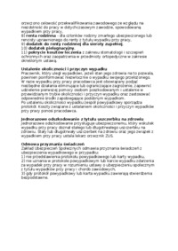 Wypadek przy pracy - referat