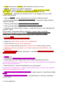 Istotne cechy teorii osobowości