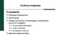 Wykład z socjologii o kulturze masowej