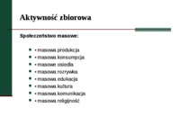 Wykład z socjologii o aktywności zbiorowej