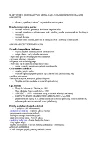 media w Europie + arabska przestrzeń medialna