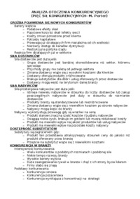 ANALIZA OTOCZENIA KONKURENCYJNEGO