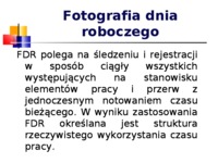 Fotografia dnia roboczego - prezentacja