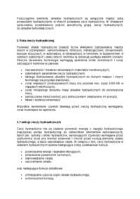 Oleje - ciecze hydrauliczne