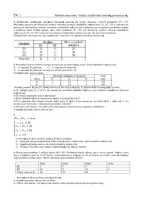 Problem mieszanki. Analiza wrażliwości metodą geometryczną.