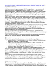 Model łańcucha wartości M.E. Portera