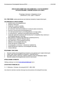 ANALIZA MIESZANINY WIELOSKŁADNIKOWEJ Z ZASTOSOWANIEM