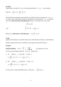 Całka oznaczona Riemanna Niech 