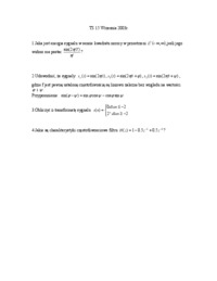 Teoria Sygnałów Egzamin 2003.IX.15