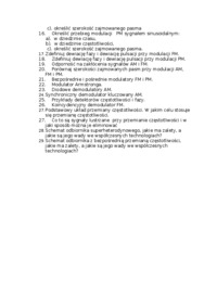 Analogowe układy elektroniczne - zagadnienia na egzamin